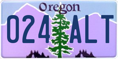 OR license plate 024ALT