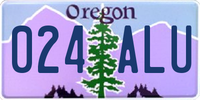 OR license plate 024ALU