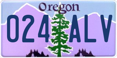 OR license plate 024ALV