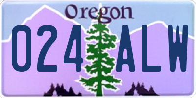 OR license plate 024ALW