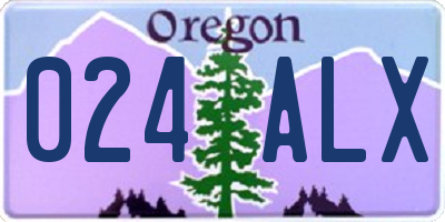 OR license plate 024ALX