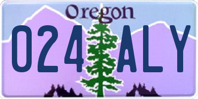OR license plate 024ALY