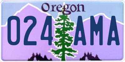 OR license plate 024AMA