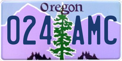 OR license plate 024AMC