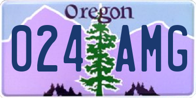 OR license plate 024AMG
