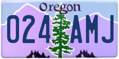 OR license plate 024AMJ