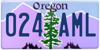 OR license plate 024AML