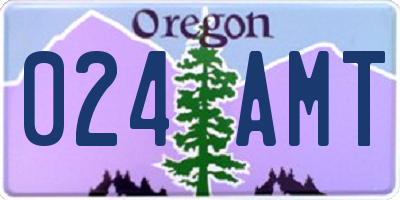 OR license plate 024AMT