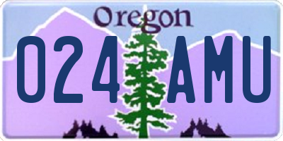 OR license plate 024AMU