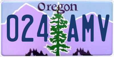 OR license plate 024AMV