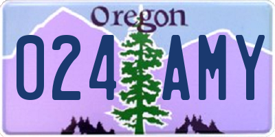 OR license plate 024AMY