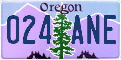OR license plate 024ANE