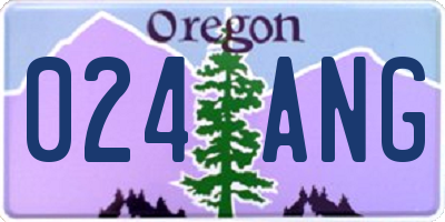 OR license plate 024ANG