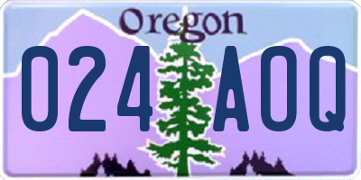 OR license plate 024AOQ