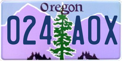 OR license plate 024AOX