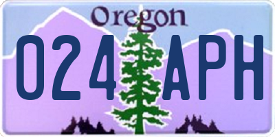 OR license plate 024APH