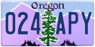 OR license plate 024APY