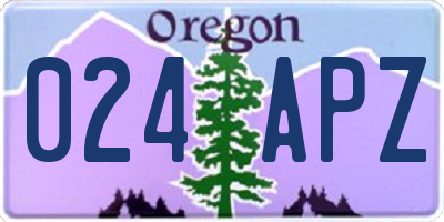 OR license plate 024APZ