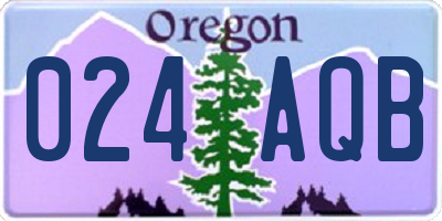 OR license plate 024AQB