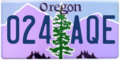 OR license plate 024AQE