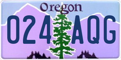 OR license plate 024AQG