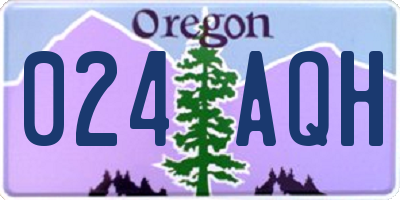 OR license plate 024AQH