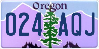 OR license plate 024AQJ