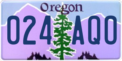 OR license plate 024AQO