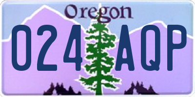 OR license plate 024AQP