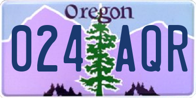 OR license plate 024AQR