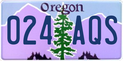 OR license plate 024AQS