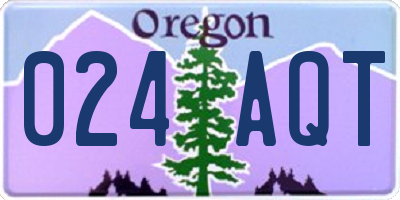 OR license plate 024AQT