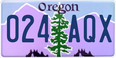 OR license plate 024AQX