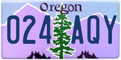 OR license plate 024AQY