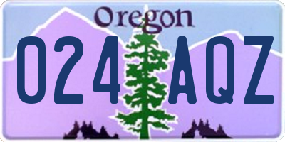 OR license plate 024AQZ
