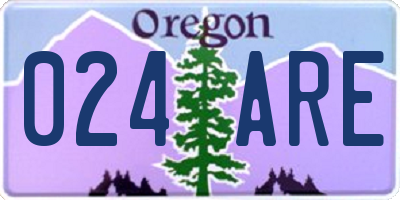 OR license plate 024ARE