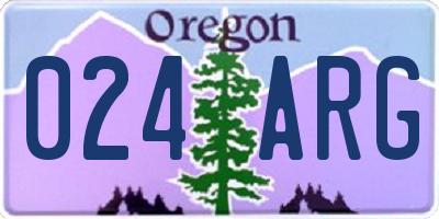 OR license plate 024ARG
