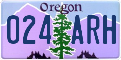 OR license plate 024ARH