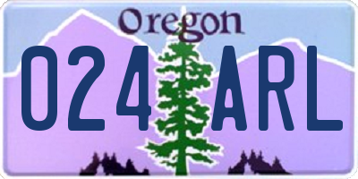 OR license plate 024ARL