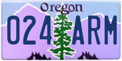 OR license plate 024ARM