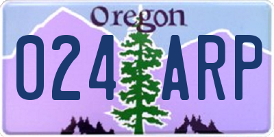 OR license plate 024ARP