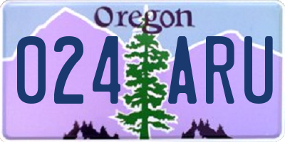 OR license plate 024ARU