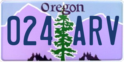OR license plate 024ARV