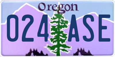 OR license plate 024ASE