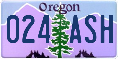 OR license plate 024ASH