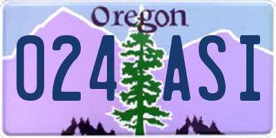 OR license plate 024ASI