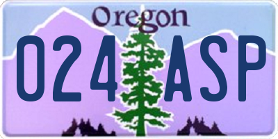 OR license plate 024ASP