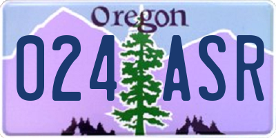 OR license plate 024ASR