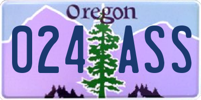 OR license plate 024ASS