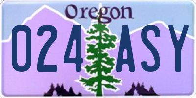 OR license plate 024ASY